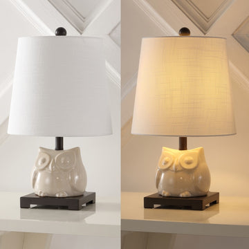 Justina 16" Ceramic Mini LED Table Lamp - JONATHAN Y